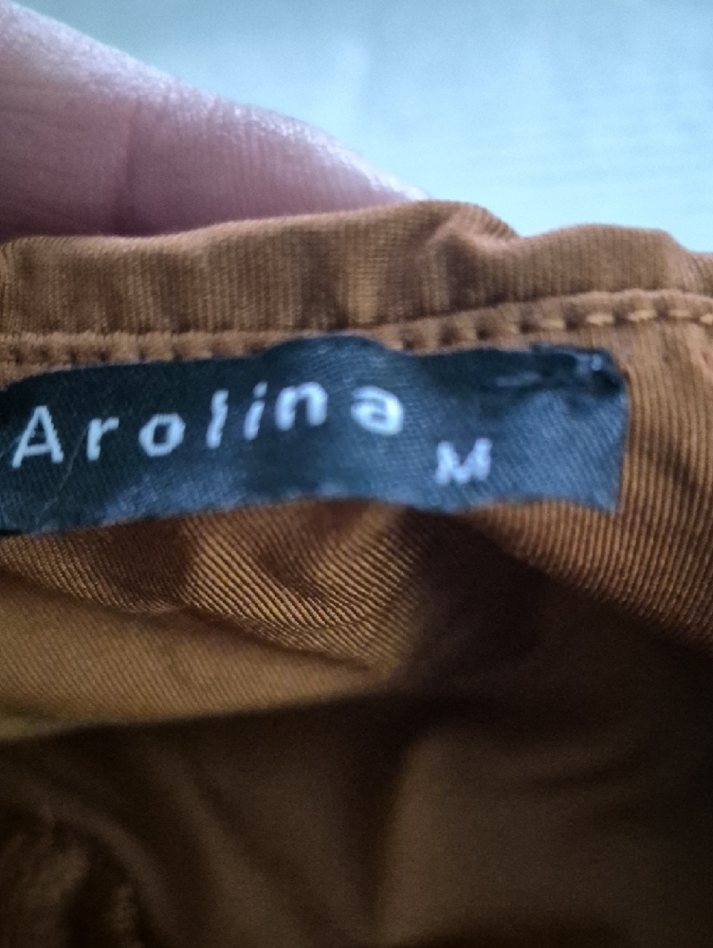 Flowy Wide-Leg Palazzo Pants in Cognac Brown - Picture 2 of 3